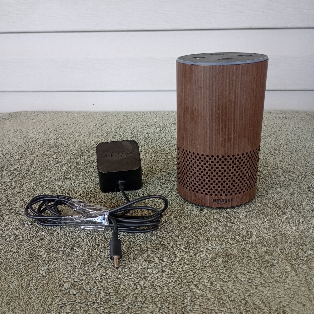 Amazon Echo 2nd Gen Smart Speaker With Dolby Walnut WoodenPS73BR